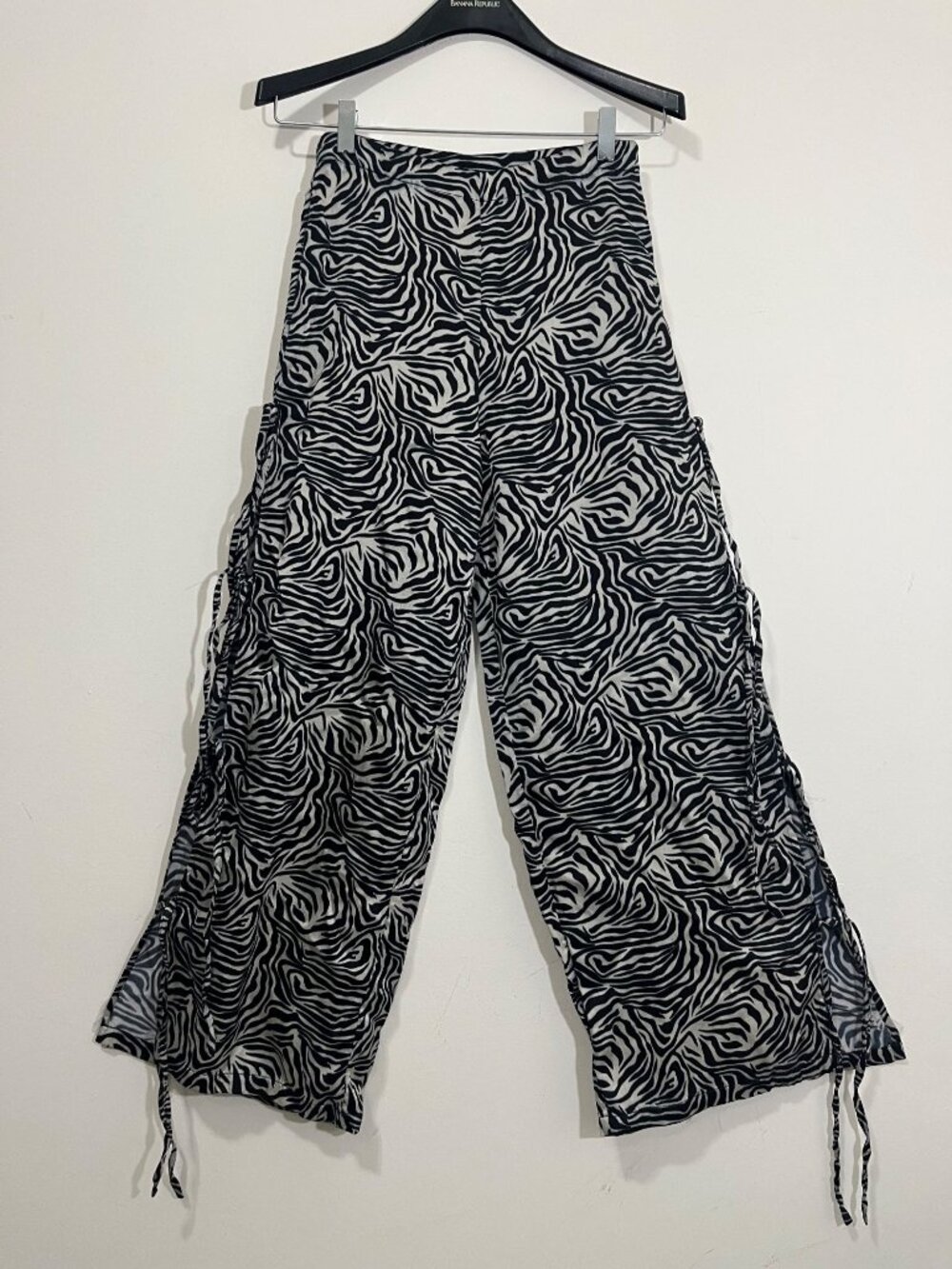 Free People x Nigel Preston Side Tie Zebra Pants XS Boho Indie Grunge Retro Y2K - Picture 14 of 16